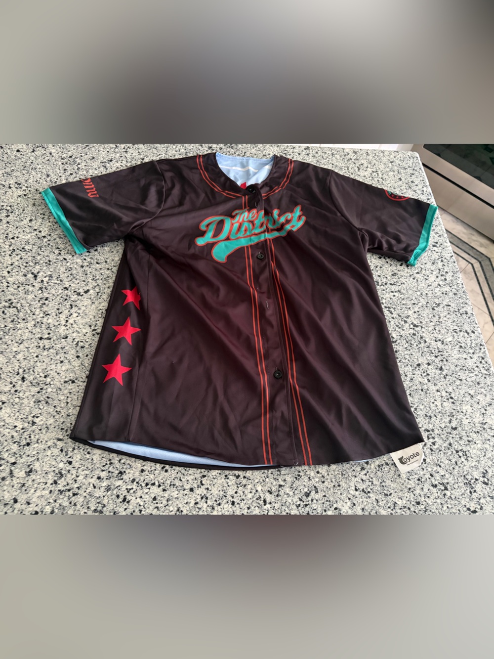 2024 Washington Wizards The District Reversible Baseball Jersey Sz XL SGA
